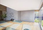 Gardinsystem, SG 3870, Yoga room, recessed curtain track